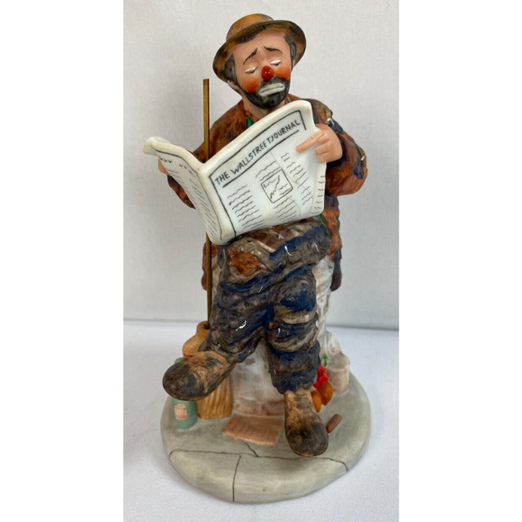 EMMETT KELLY Other - Limited Edition EMMETT KELLY "WALL STREET" CLOWN FIGURINE, CIRCUS COLLECTION